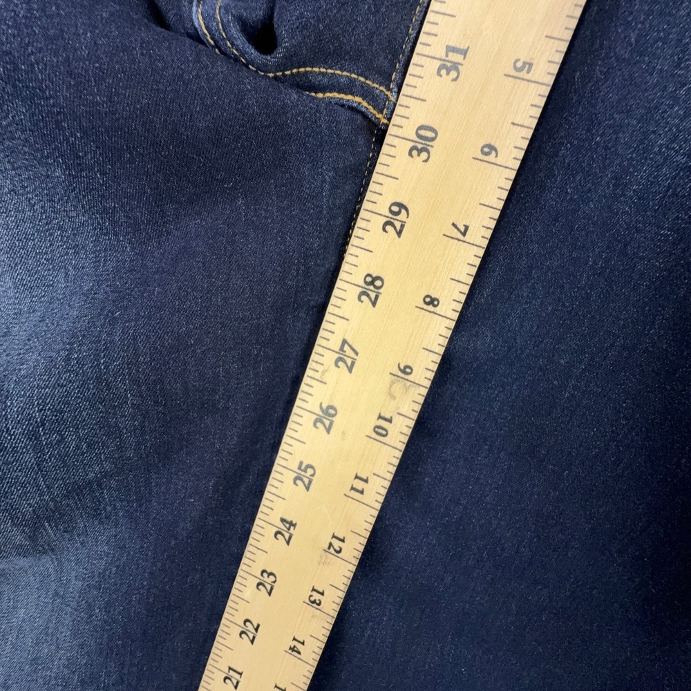 Levis 505 Straight Leg Jeans Womens 18S Dark Wash Mid Rise Blue Denim 15505-0145 - Picture 6 of 11